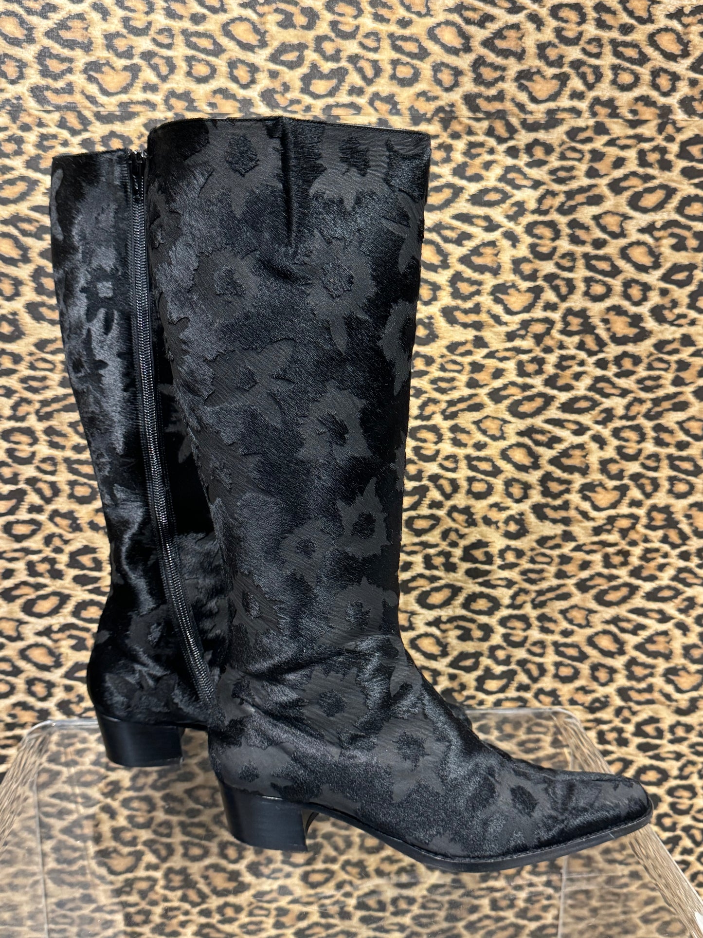 Charles Jourdan Pony Hair Boots 6.5