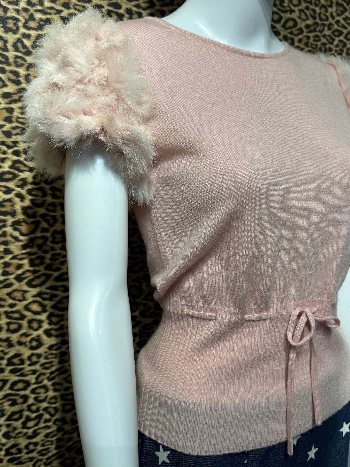 Courrèges Pink Rabbit Fur Knit