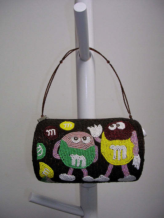 M&M Brown Beaded Bag