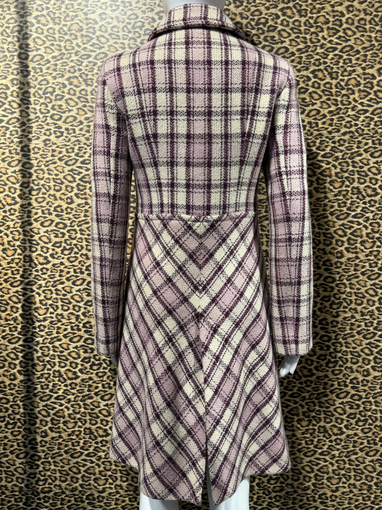 Miss Sixty Purple Plaid Coat