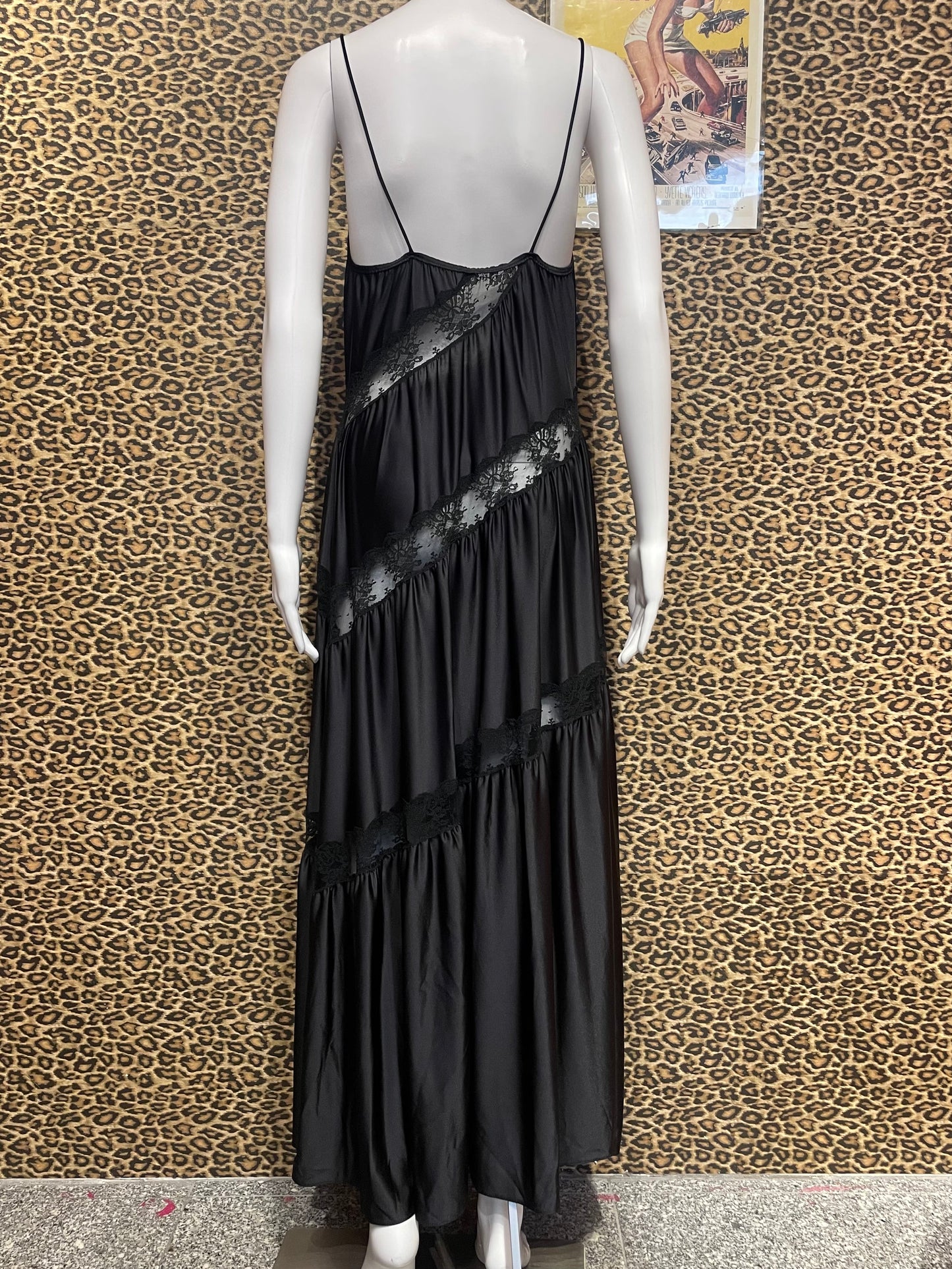 1970’s Black Lace Slip Dress