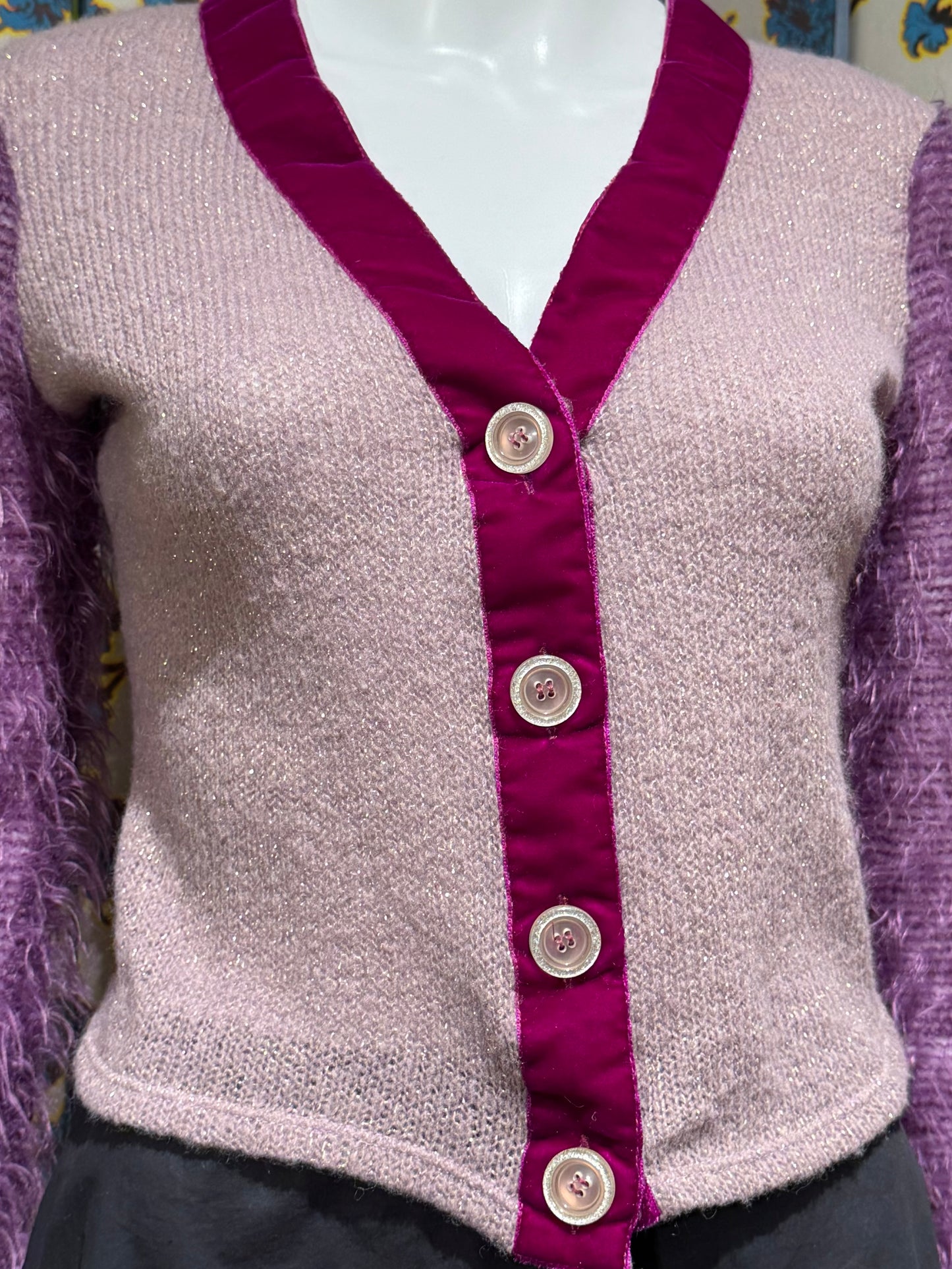Voyage Passion Purple Mohair Cardigan