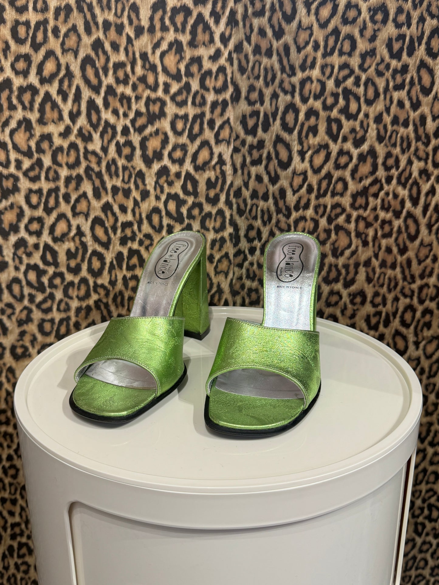 Free Lance Paris Green Mules 36