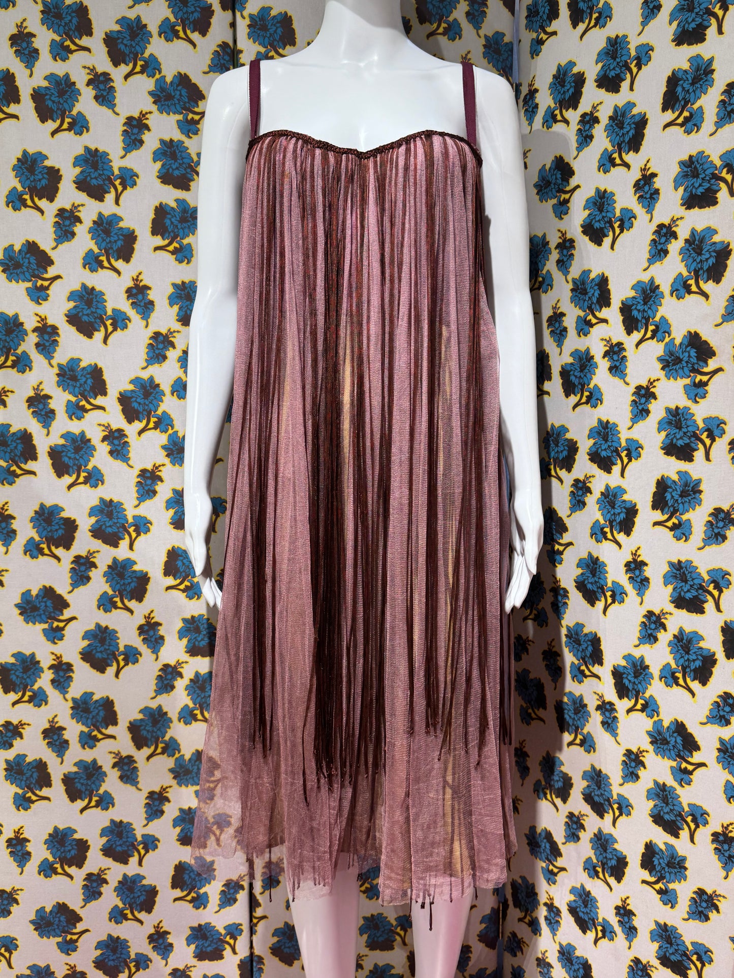 La Petite Salope Mauve Fringe Corset Dress