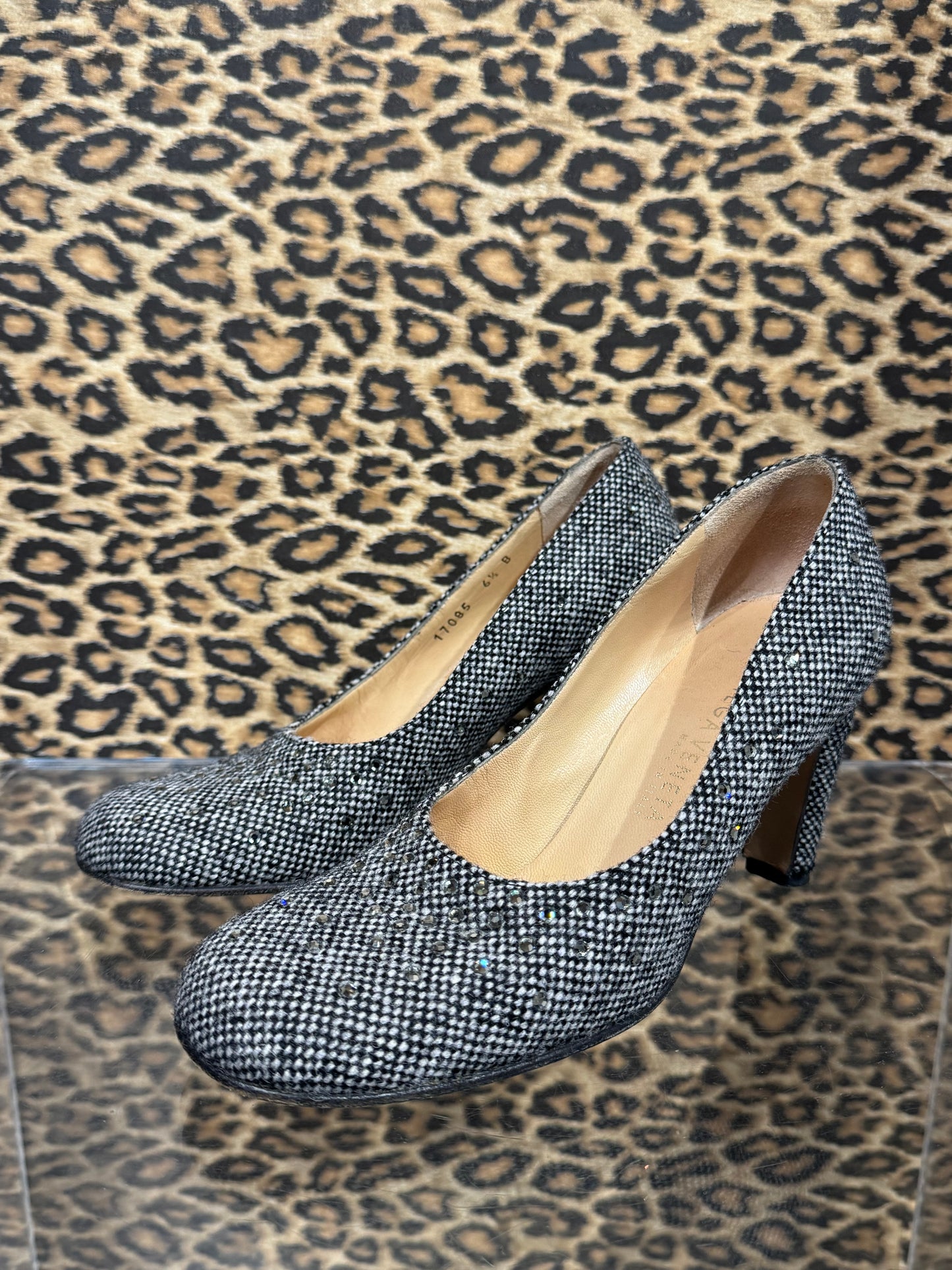 Bottega Veneta Tweed Crystal Pumps 6.5