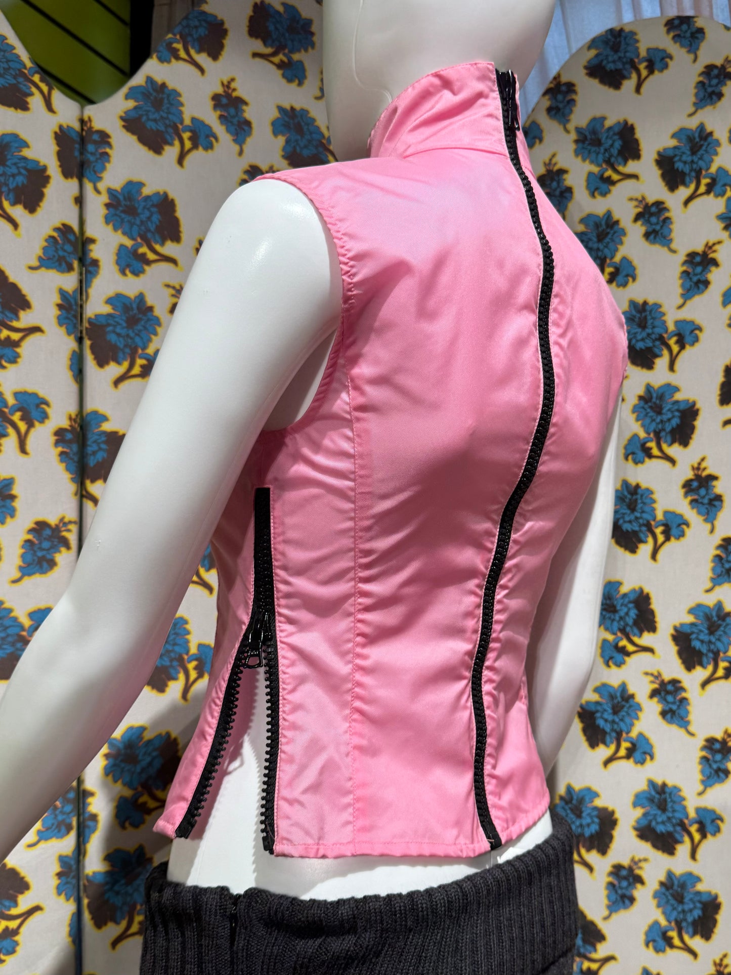 Miu Miu S/S 2000 Pink Nylon Vest