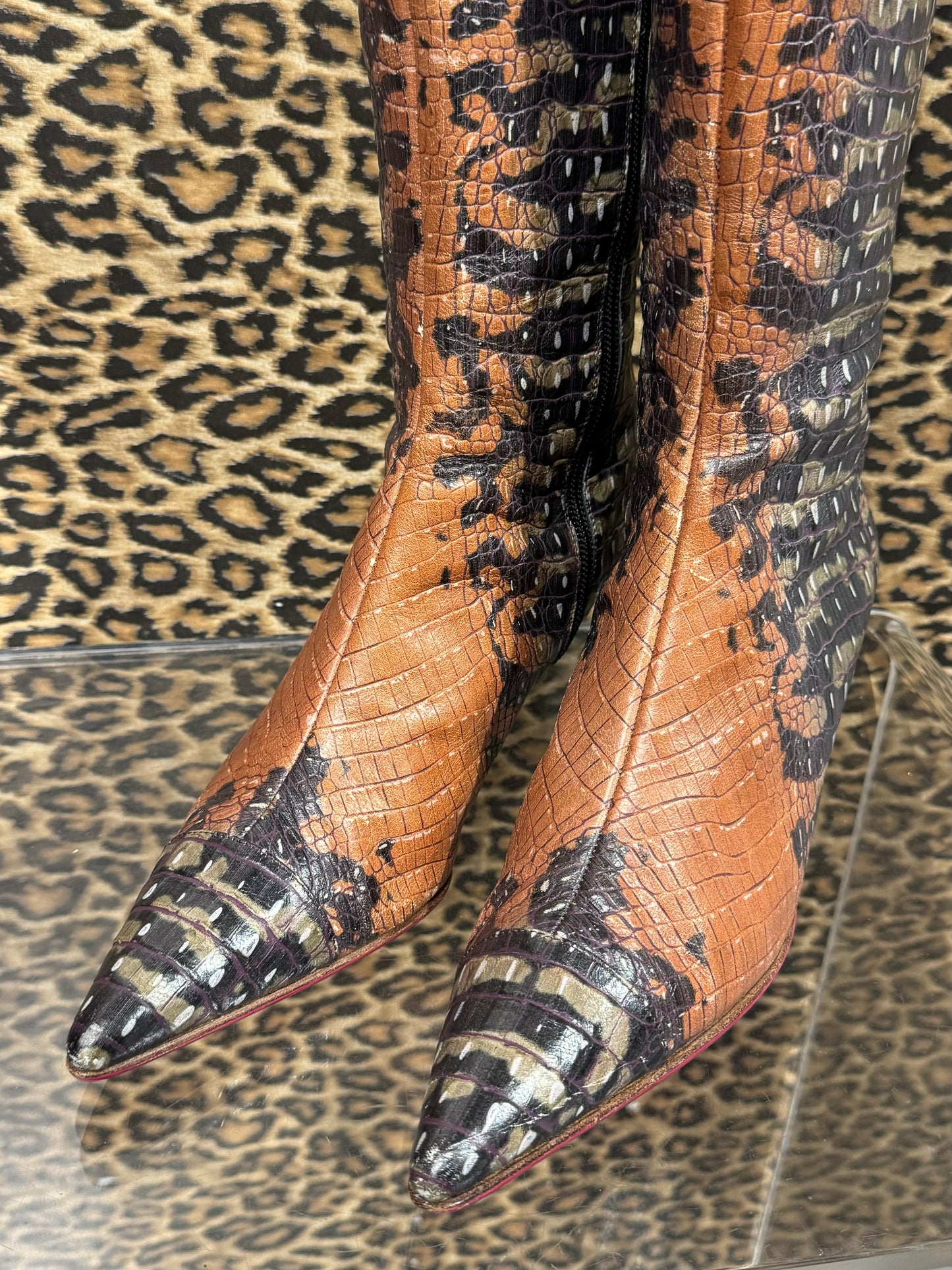 Emanuel Ungaro Croc Boots 8