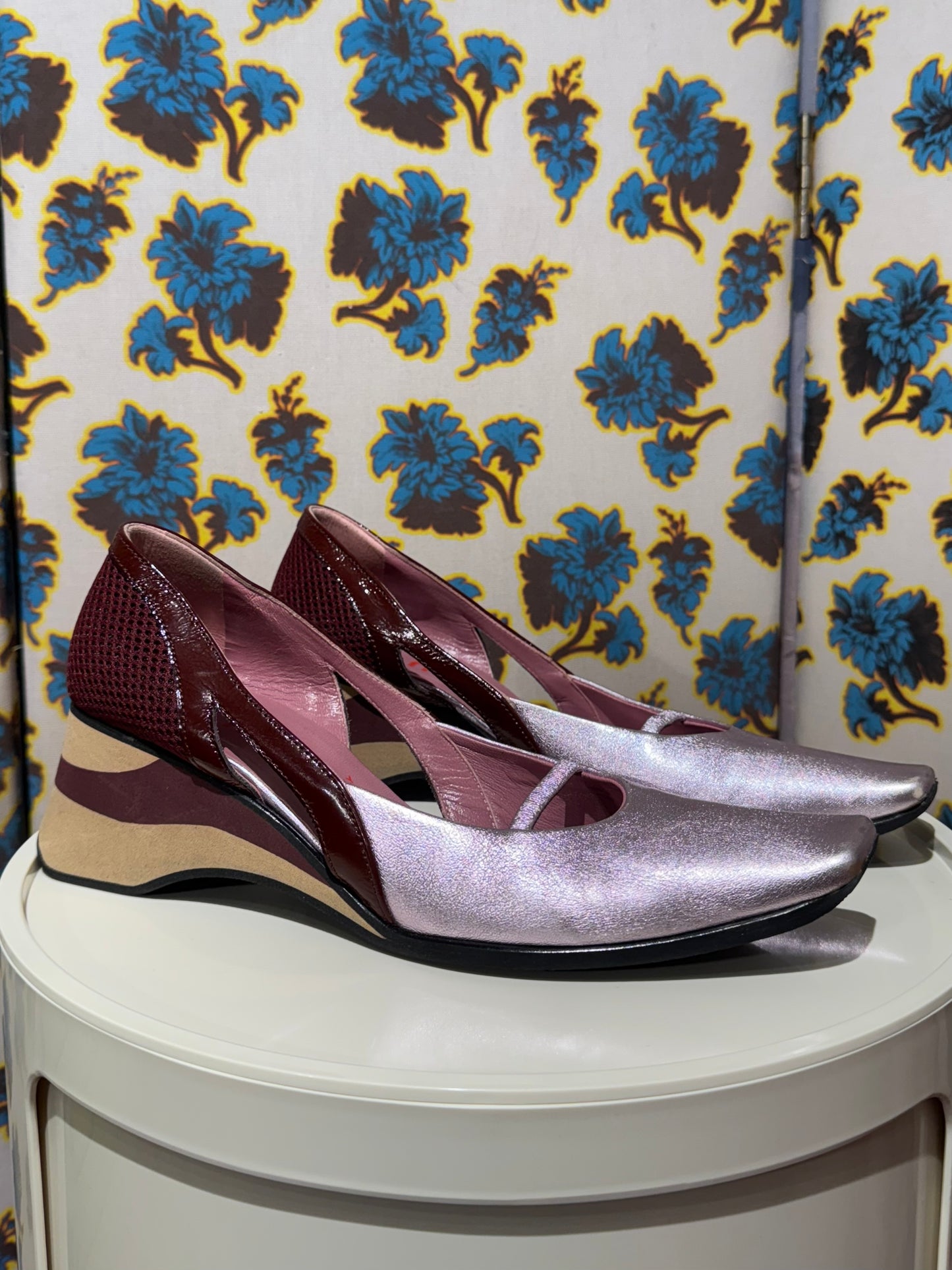 Miu Miu S/S 2000 Metallic Wedge