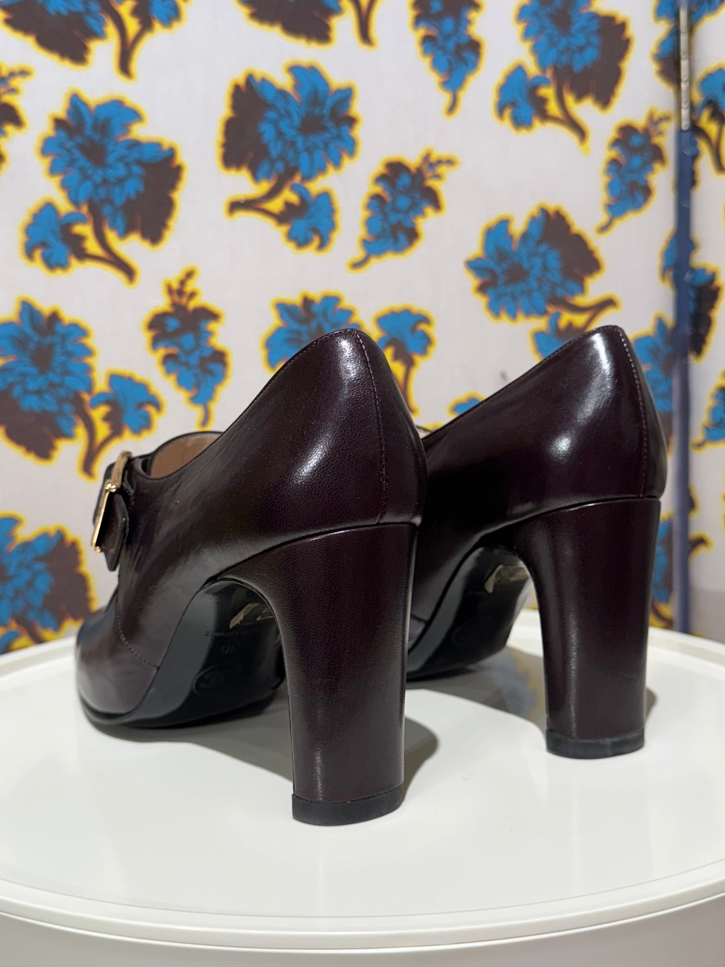 Chanel Brown Leather Pumps 36