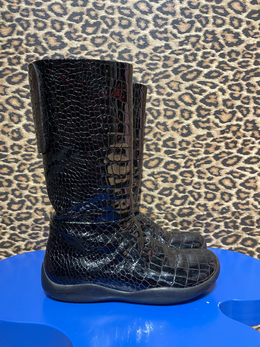 Prada Sport Croc Boots 35