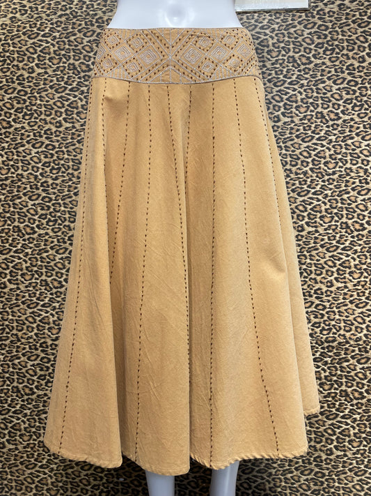 Y2K Corduroy Beaded Skirt