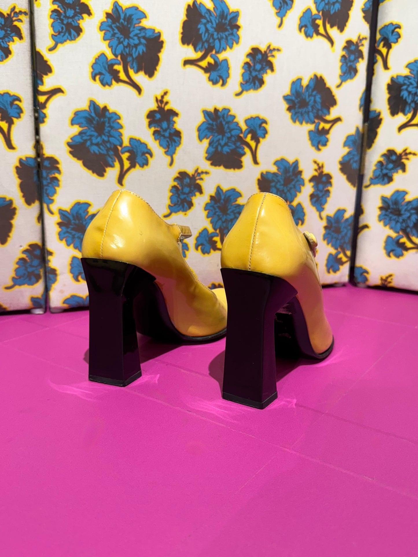Miu Miu F/W 1998 Yellow Mary Jane’s