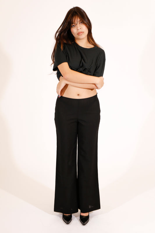 Jean Paul Gaultier Black Sheer Pants