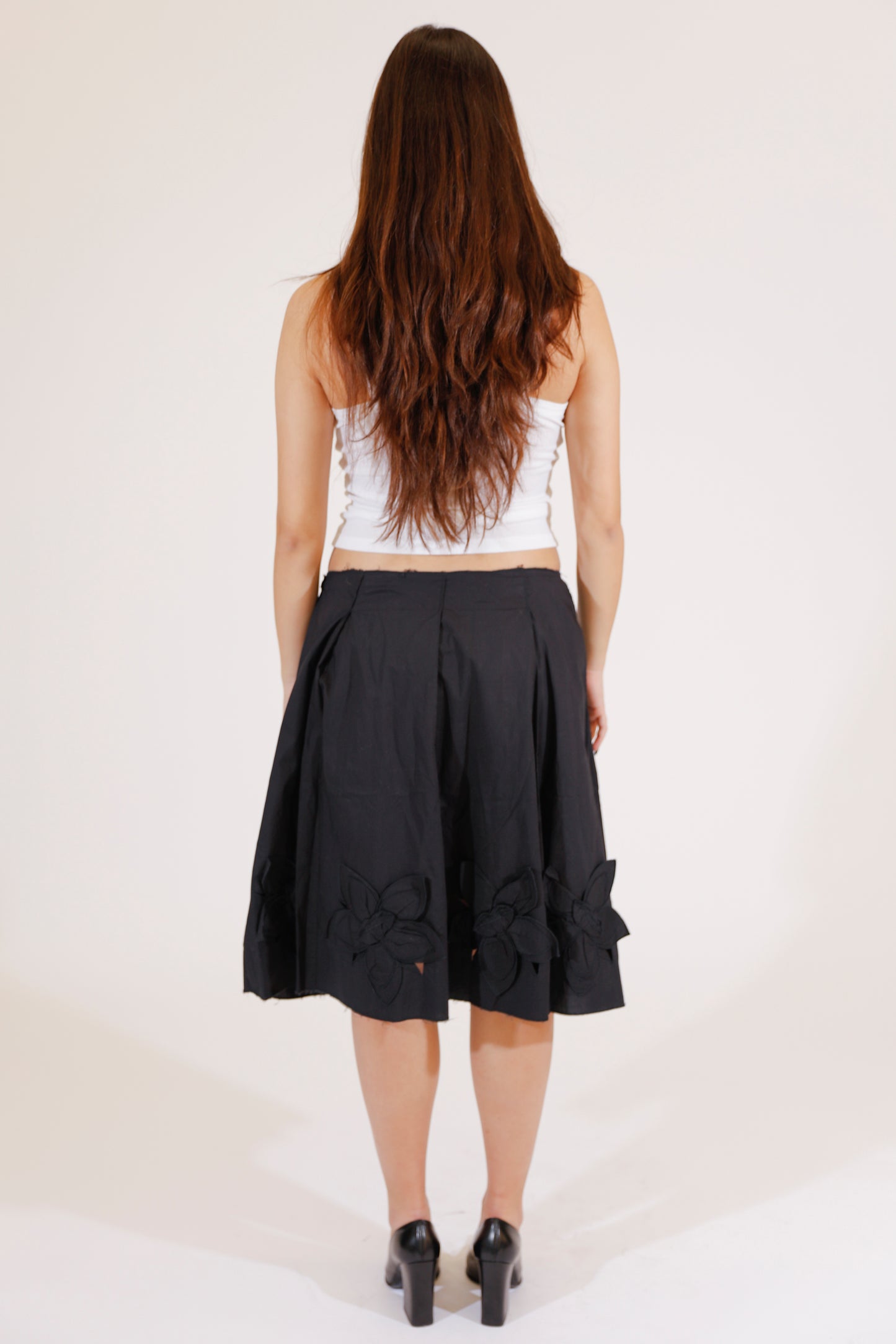 Prada Sport Black Flower Skirt