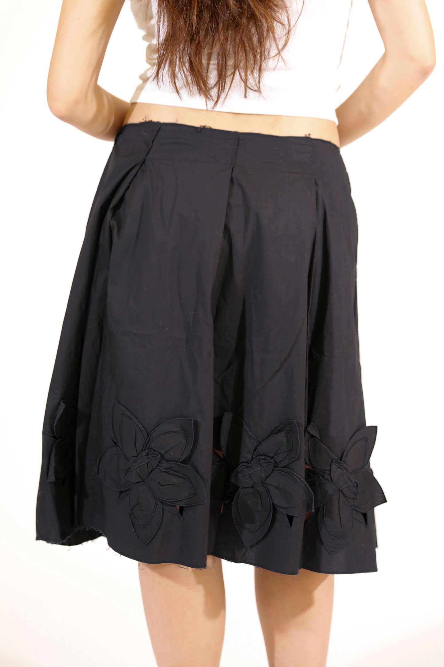 Prada Sport Black Flower Skirt
