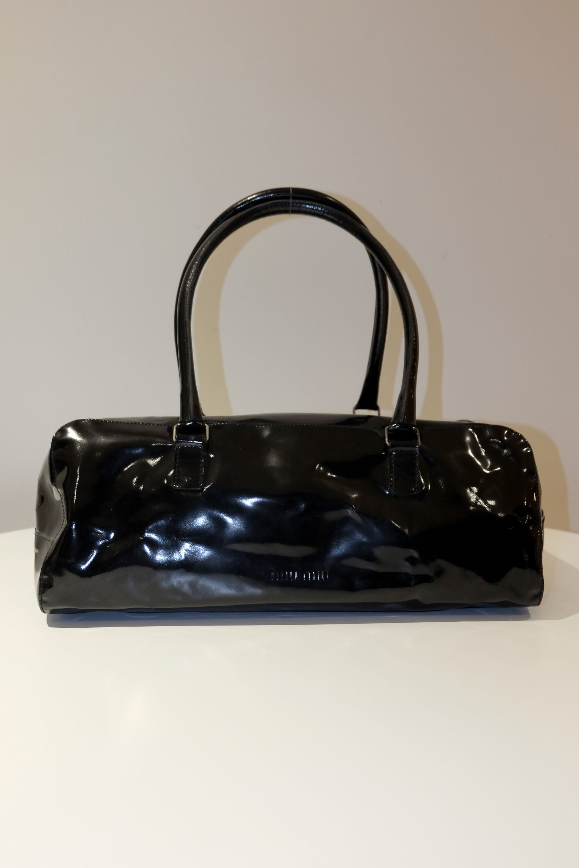 Miu Miu Matelasse Patent Leather Handbag (SHG-30085) – LuxeDH