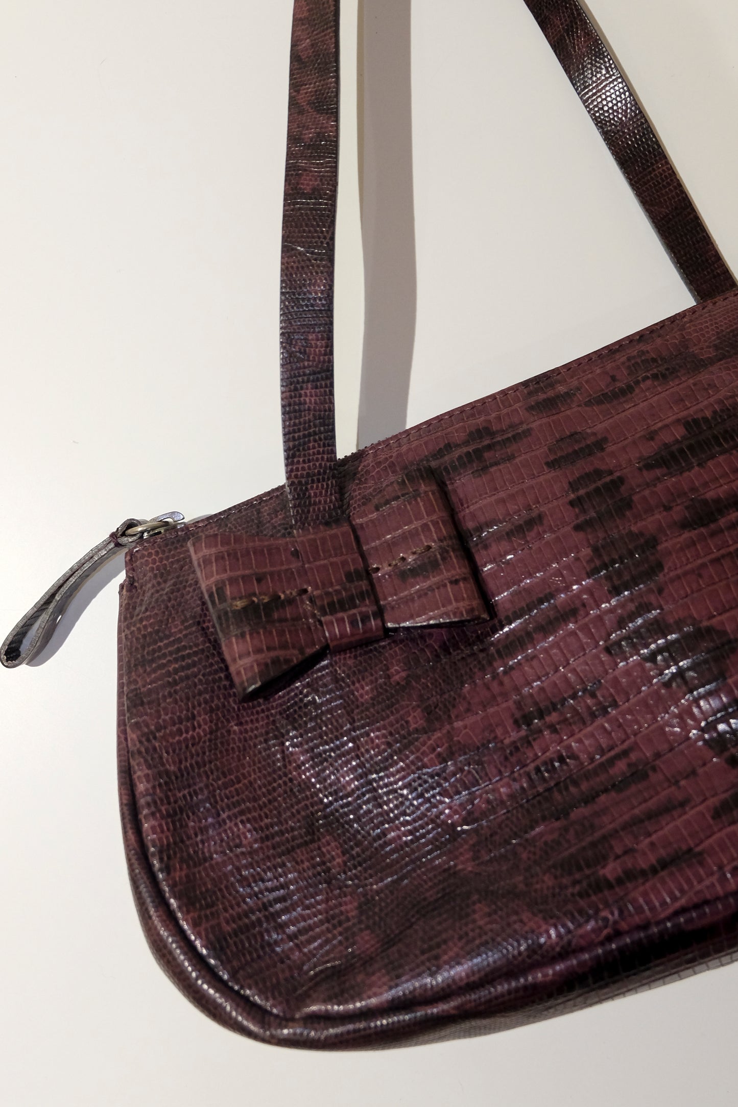 Miu Miu Purple Python Leather Bag