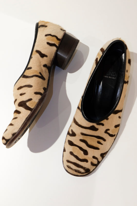 Fendi Calf Hair Mules