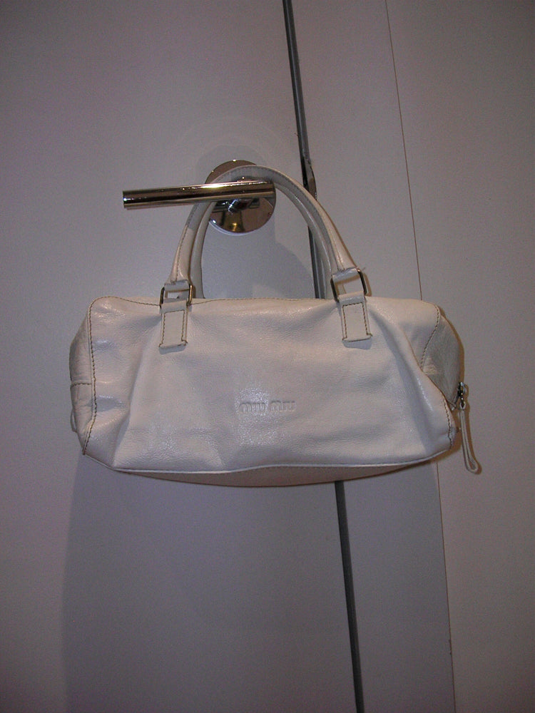 Miu Miu White Leather Bag