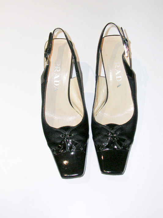 Prada Patent Leather Slingbacks