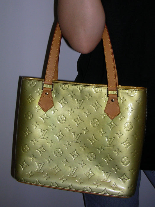 Louis Vuitton Green Vernis Houston Bag