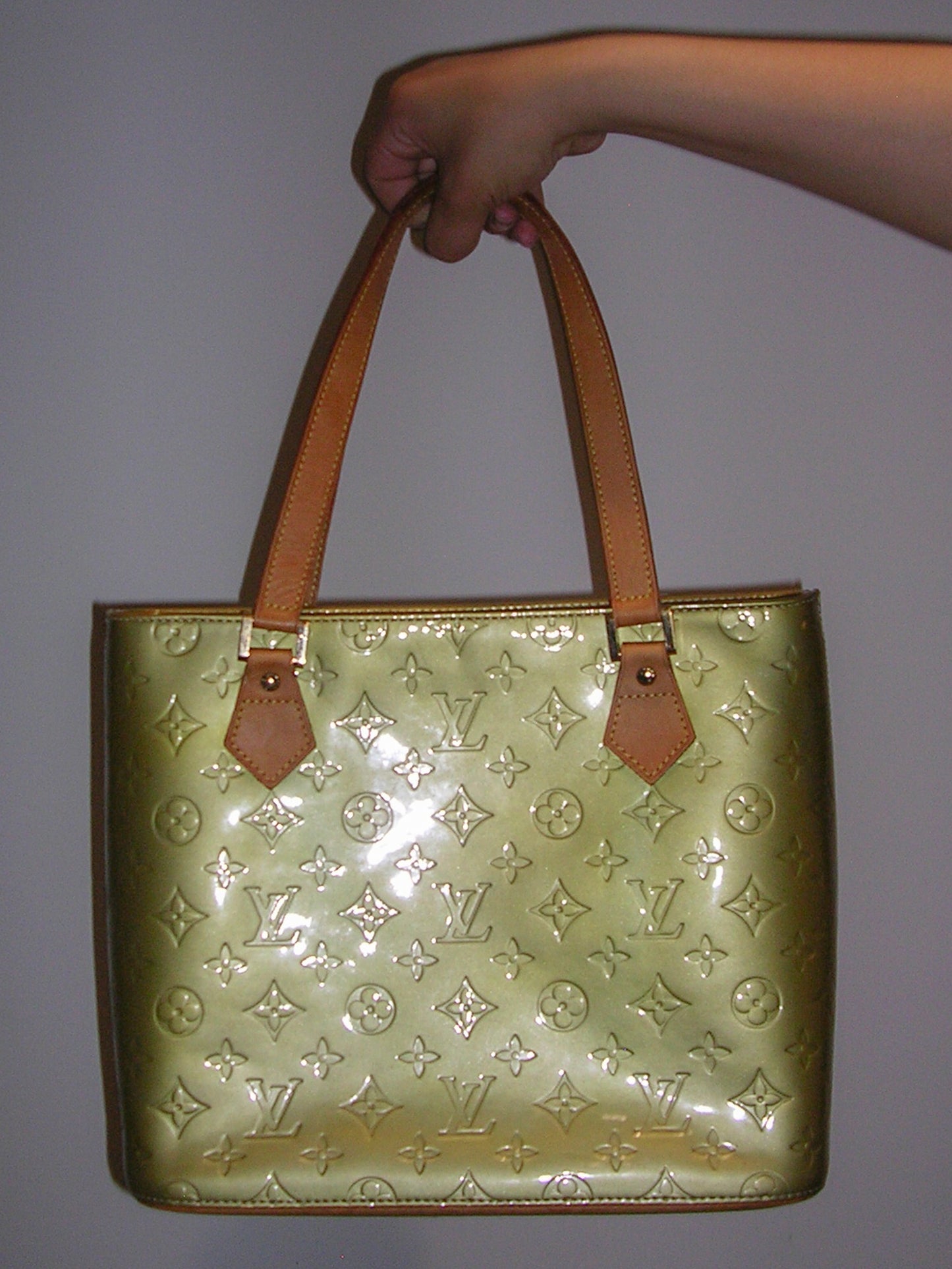 Louis Vuitton Green Vernis Houston Bag