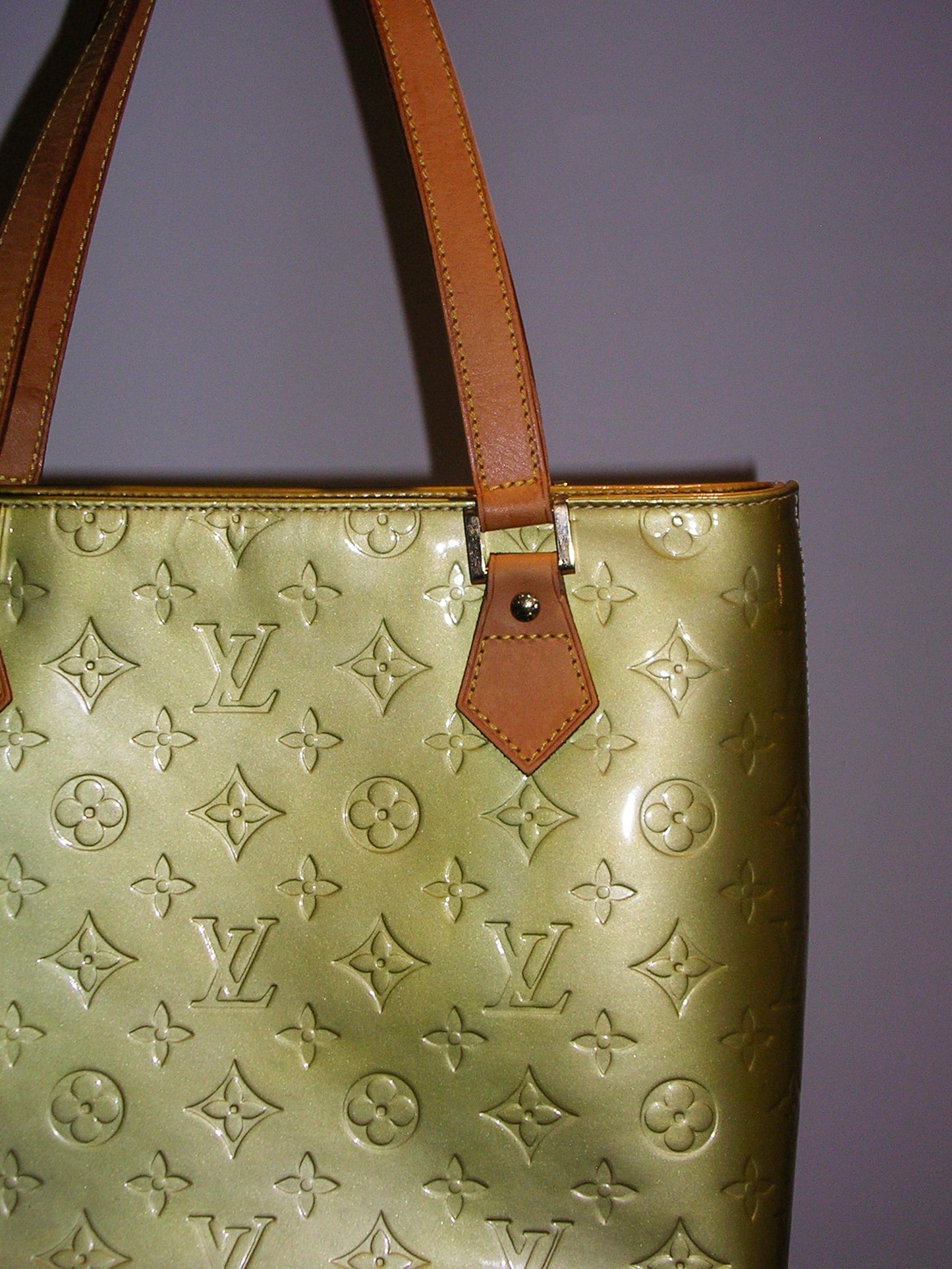 Louis Vuitton Green Vernis Houston Bag