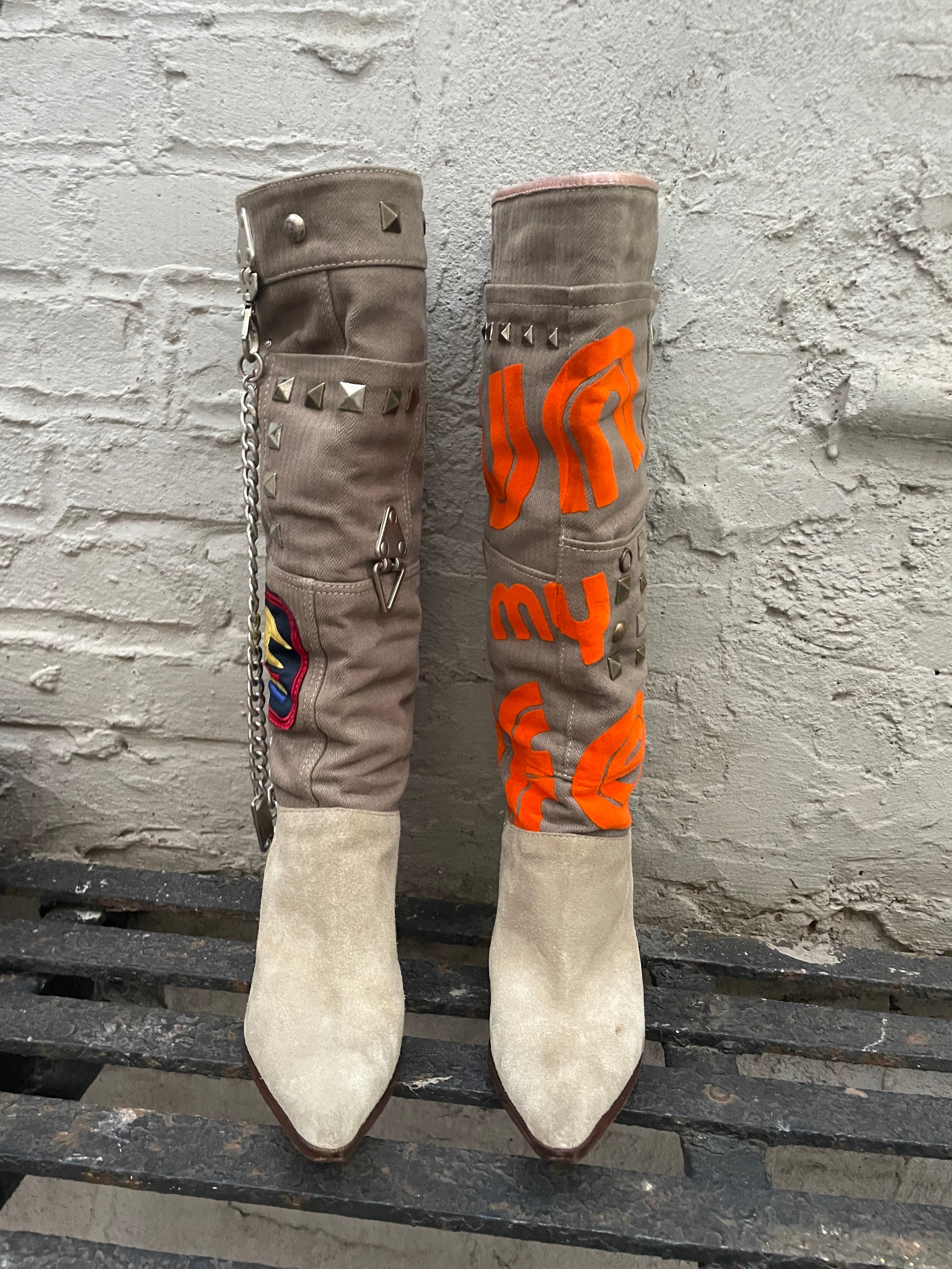 D&g hot sale sock boots