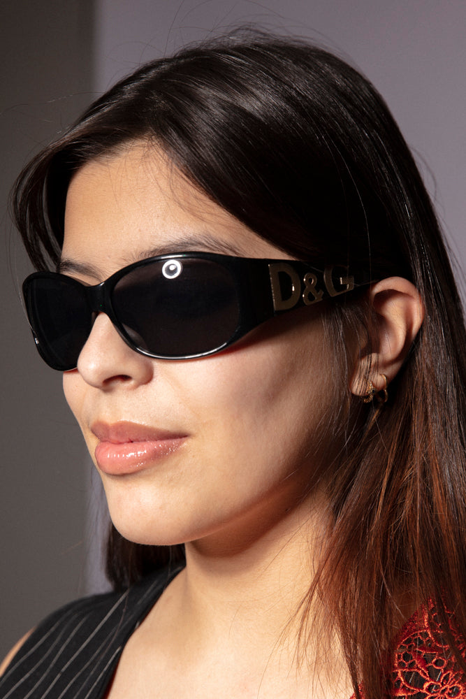 D&G Black Shield Sunglasses