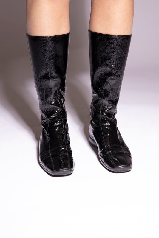 Prada Patent Leather Riding Boots